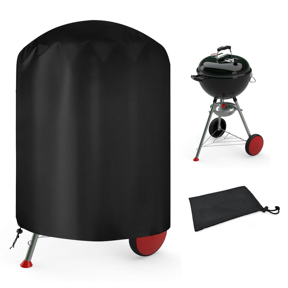 talifoca Kettle Grill Cover, Gas Grill Cover, Rainproof, BBQ Cover, Protective Cover, Dustproof Tarpaulin, Barbecue Protection, Weatherproof Kettle Grill 210D Oxford Charcoal Grill