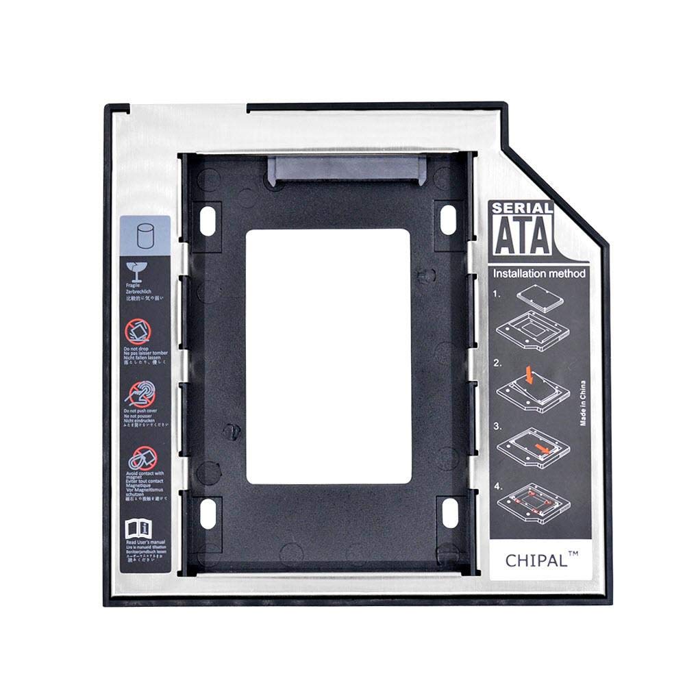 2nd HDD Caddy 9.5mm SATA 3.0 2.5 SSD Case Hard Disk Drive Enclosure Caddy with LED for Notebook