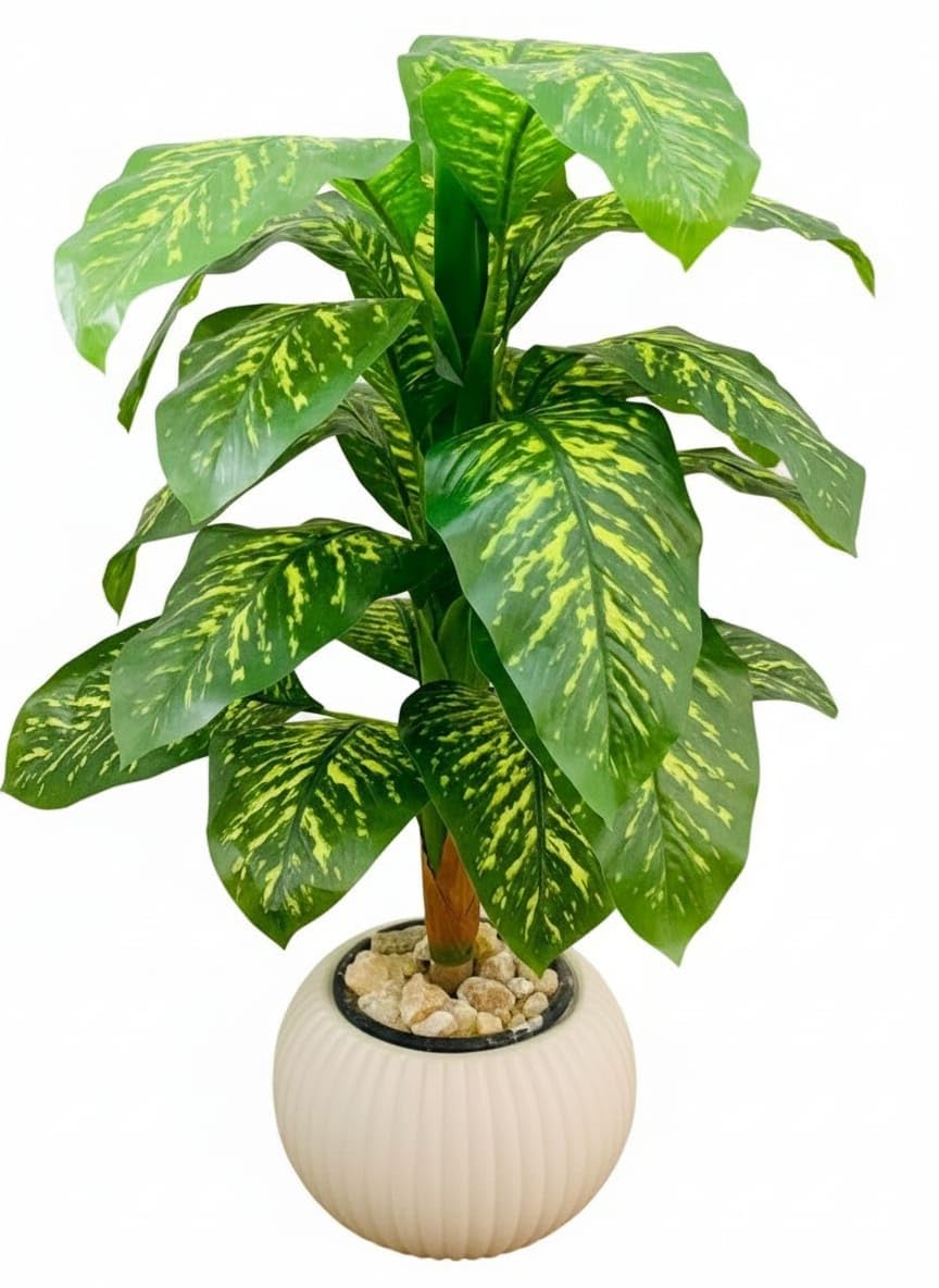 Artificial Plant with Decorative Green Leaves – Elegant Home Office Decor
