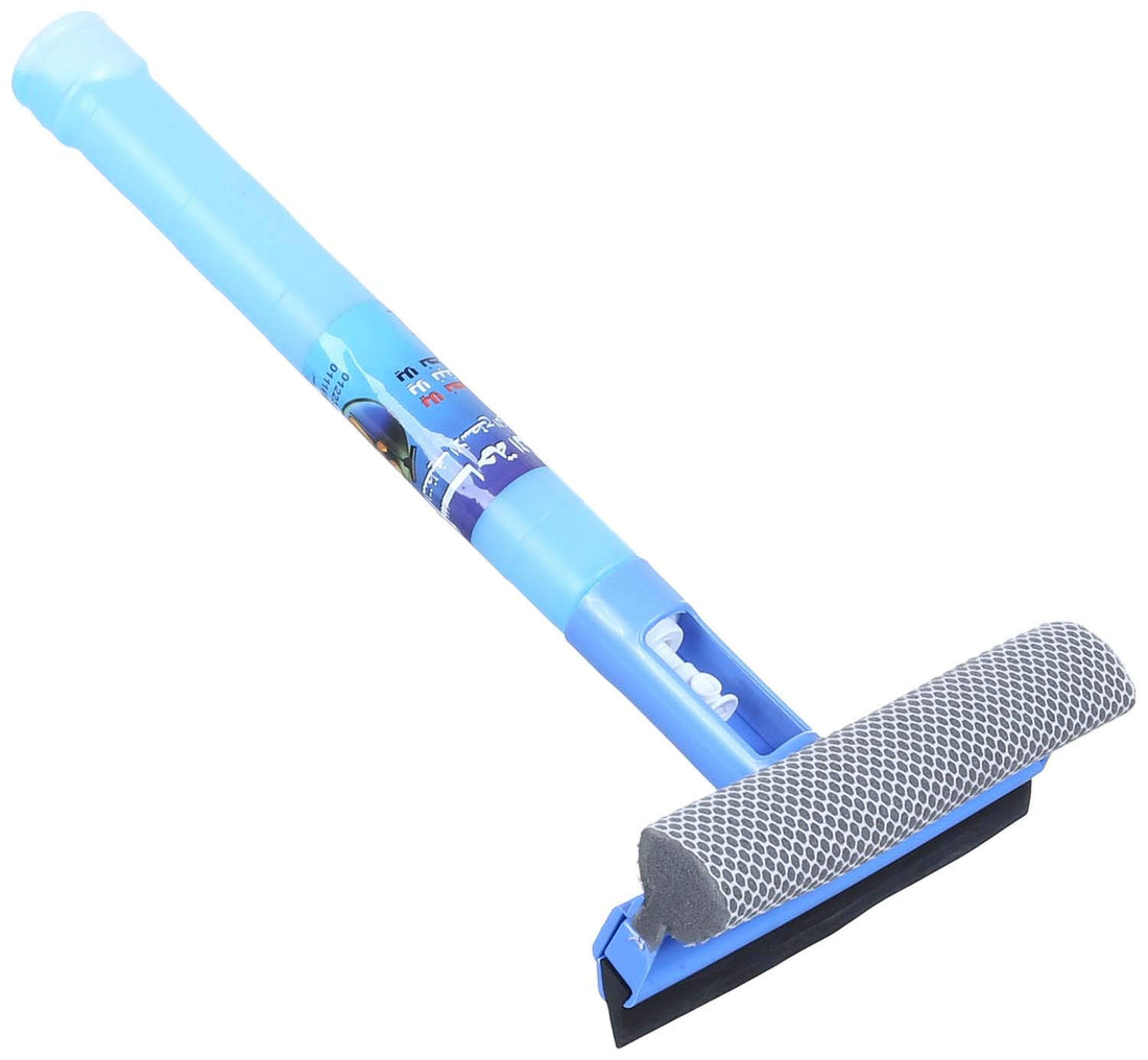 Superdrive Boom fresh Car Window Cleaner Squeegee Sponge Rubber Blade Spray Bottle Multipurpose 3-in-1 Cleaning Tool - Light Blue