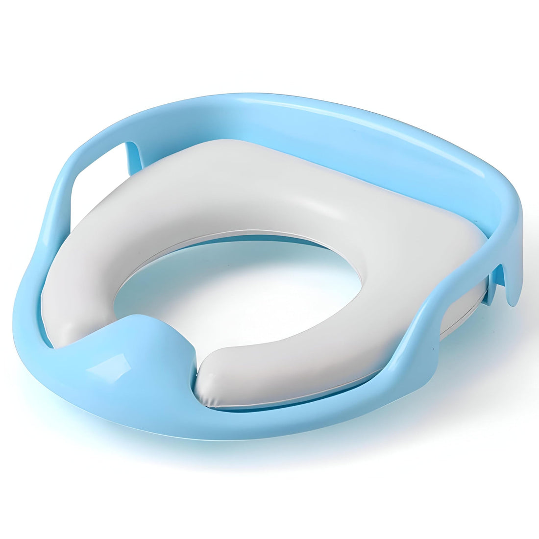 Child Toilet Seat - Soft and Secure Pediatric Seat with Handles and Cover for Comfortable Potty Training and Stability (Model1, Blue)