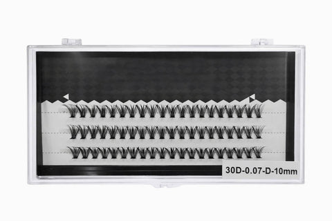 Wispy Medium Lash Clusters 60pcs, Individual Eyelash Extensions 10mm 30D Curl, Soft Defined Cluster Lashes with Thin Flexible Band for Balanced Natural Look