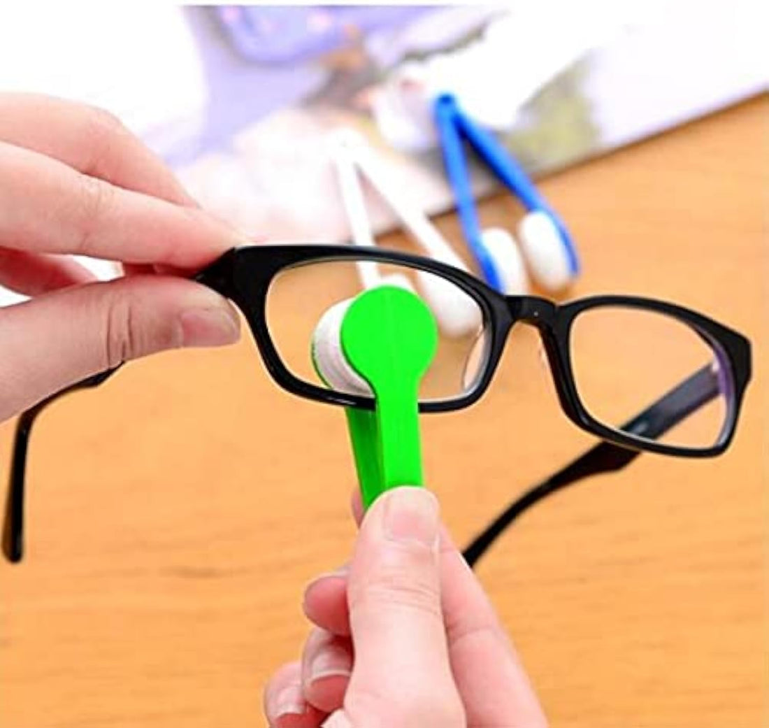 Cleaning Brushes - Mini Glasses Cleaning Rub Microfiber Two-side Sunglasses Brush Eyeglass Cleaner Brush Spectacles Rub Cleaner Glasses Clean Brush (2pcs green Fránce)