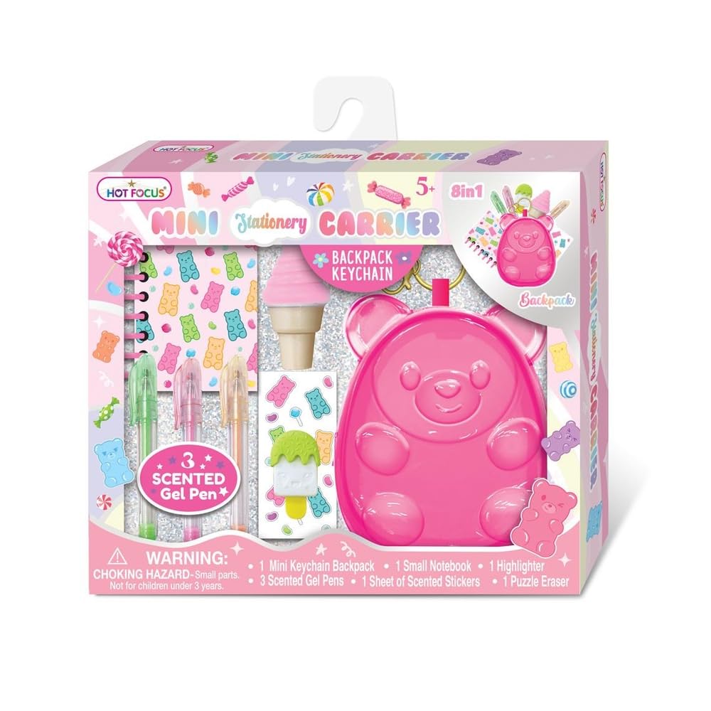 Hot Focus - Mini Stationery Carrier Gummy Bear Writing Fun Set - 312GB