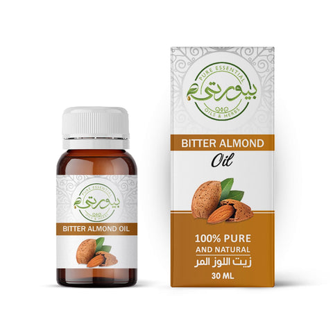 Purity - Bitter Almond Oil Unrefined Cold Pressed Oil, 100% Pure Natural, Rich in Nutrients to Moisturize, Soften & Nourish skin & Hair 30 ML