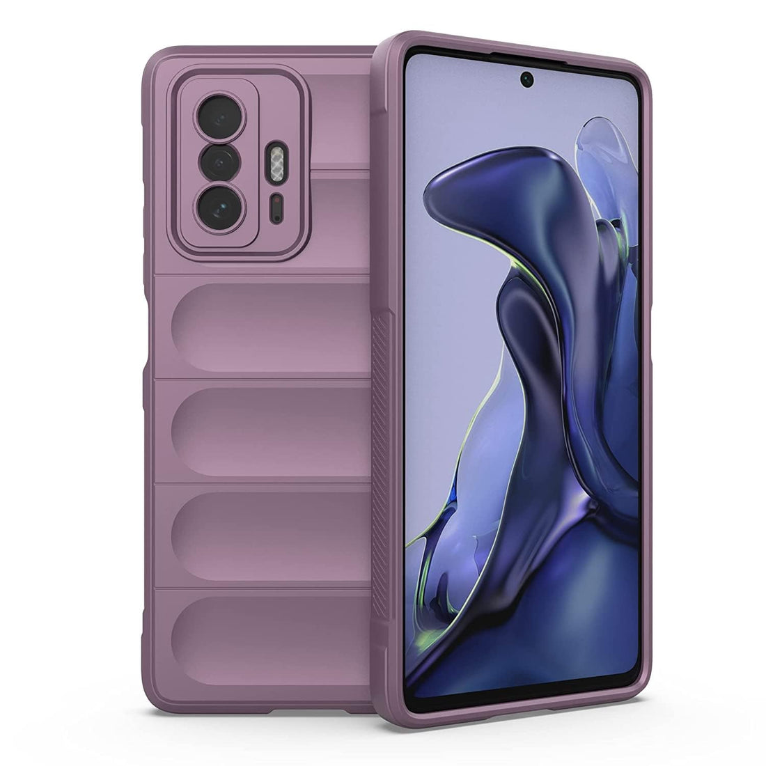Xiaomi 11T Shock Absorbent Silicone Protective Case Camera Camera Skin Cover for Xiaomi 11T (Xiaomi 11T) (Purple)