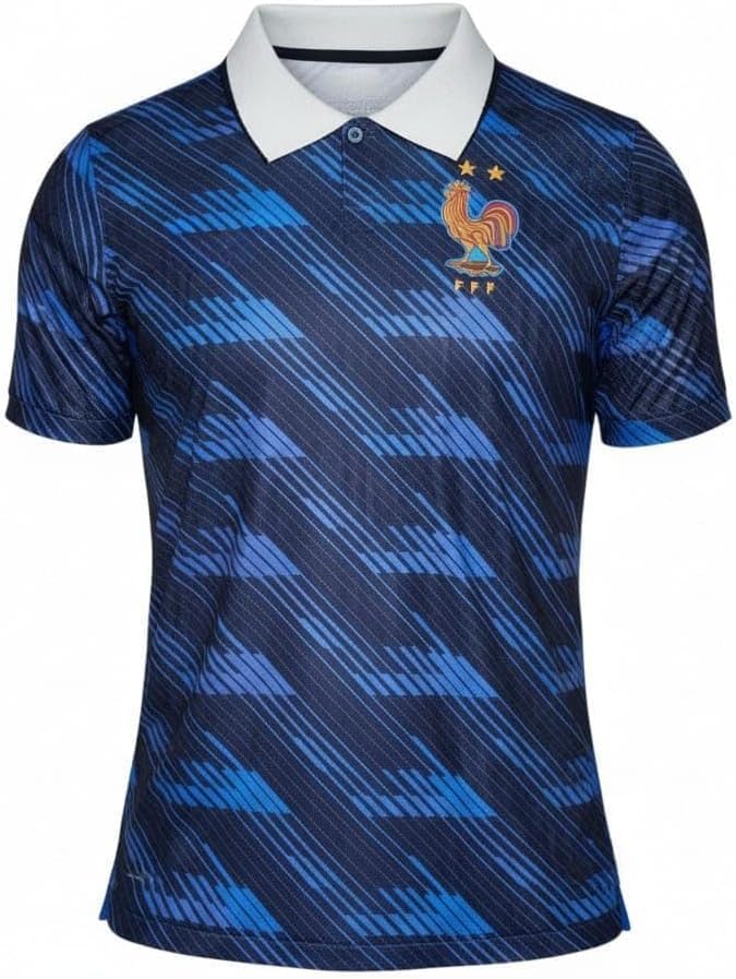 France 2026 Football Jersey - Navy Blue Unisex Adult - Fashion Sports Design for Match and Training