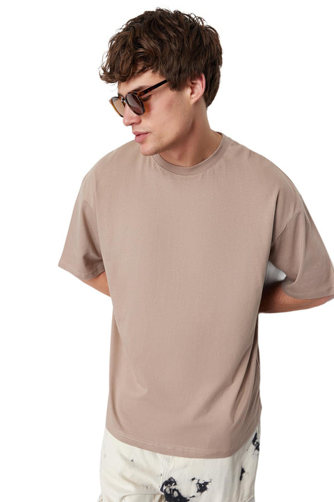 Trendyol Man Oversize/Wide Cut Basic 100% Cotton T-Shirt TMNSS22TS0318 T-Shirt (pack of 1)