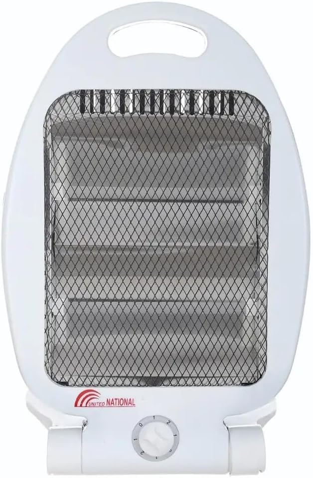 United National Electric Heater, 2 Candles, 600 Watt, WDNSB-80 - White Black