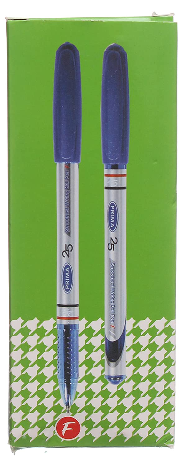 Prima 25 ballpoint pen, fine point, black - pack of 10