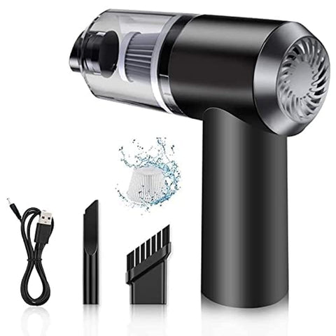 Handheld Wireless Rechargeable Car Vacuum Cleaner with LED Light (120w, Black)