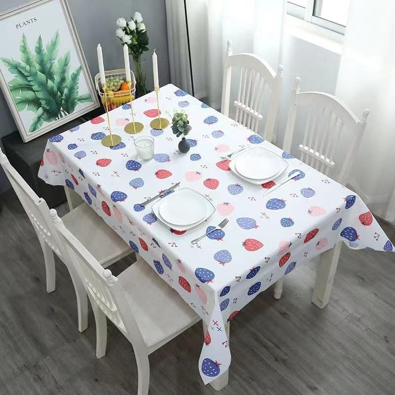 PEVA Waterproof Tablecloth 137x183 cm - Spill Proof, Easy Clean, Modern Design for Daily Dining & Kitchen Use, Reusable & Durable