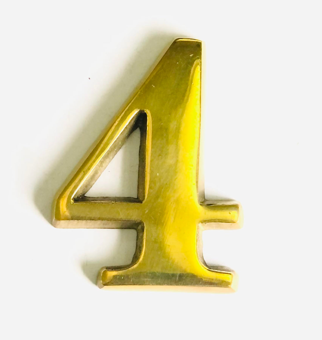 Door Sign Number 4 Wooden Door Accessories Apartment Door Numbers Material Copper Made in Egypt