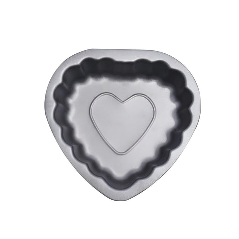 Baking Mold Set - 13CM Heart Shape 100% Pure Aluminum, Perfect for Caramel Cream, Cheesecake, Cake Recipes, Perfect for Expert-Level Baking