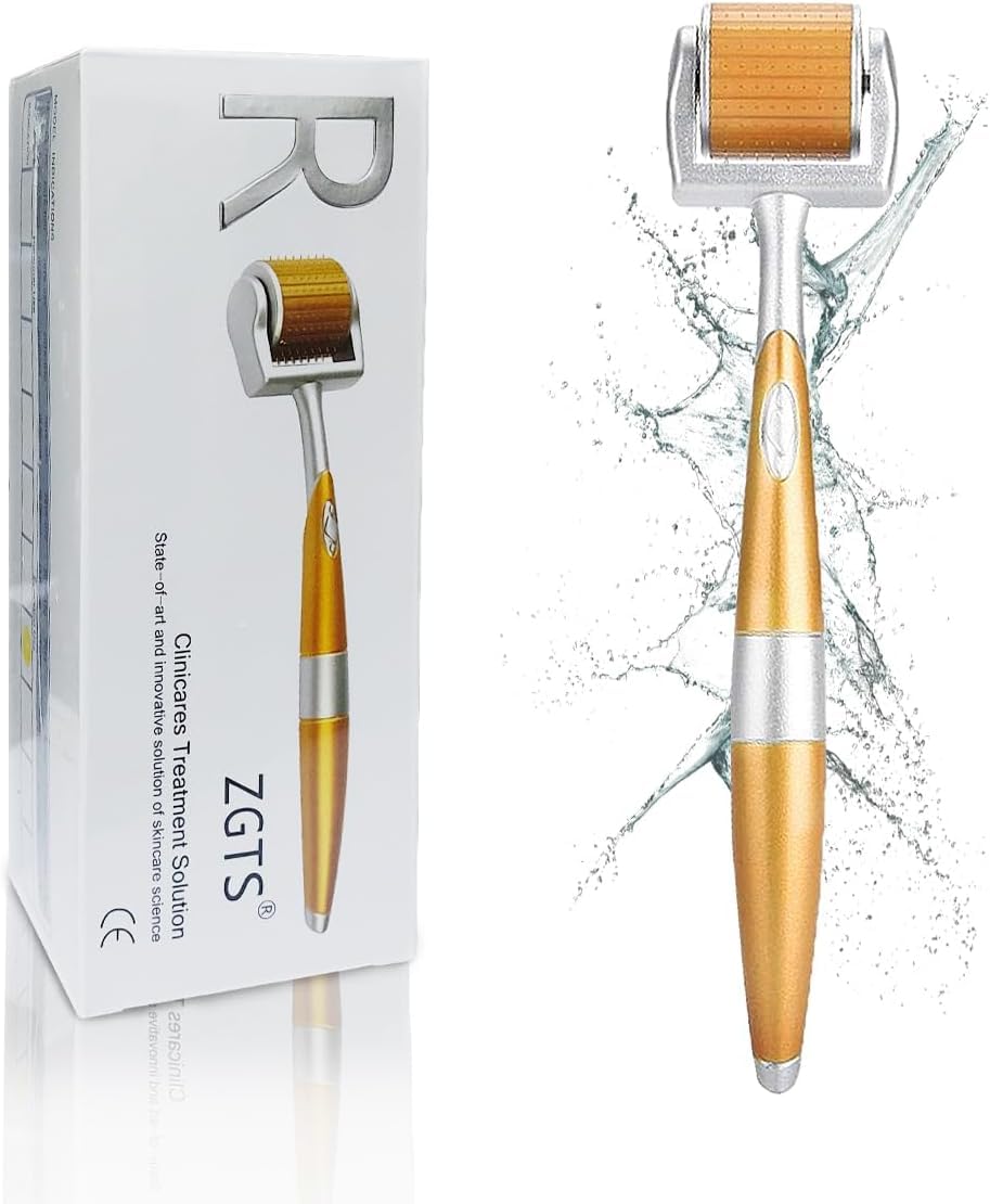 Derma Roller Microneedle Face & Beard Skin Care Tool 540 Cross-Line Titanium Needles 0.5 mm Anti Aging Skin Regeneration Kit (1.5 mm)