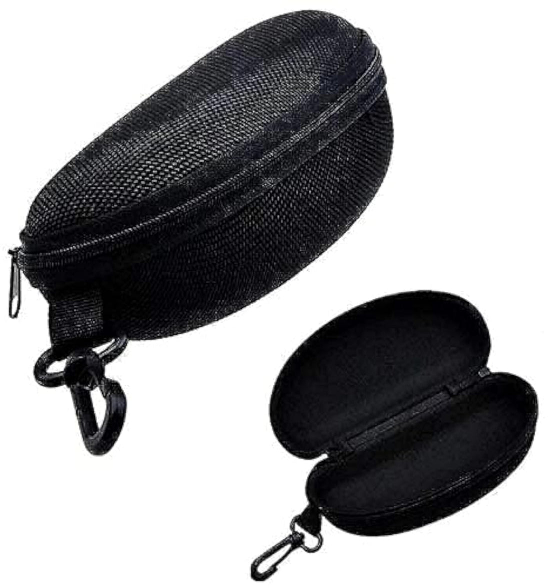 Unisex Portable Zipper Sunglasses Clam Shell Hard Case Protector