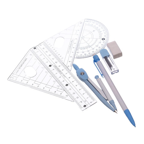 Elmaayergy SX-82_89203 Set Of 8 Pieces Of Geometric Tools With Durable Material, Suitable For School And Home