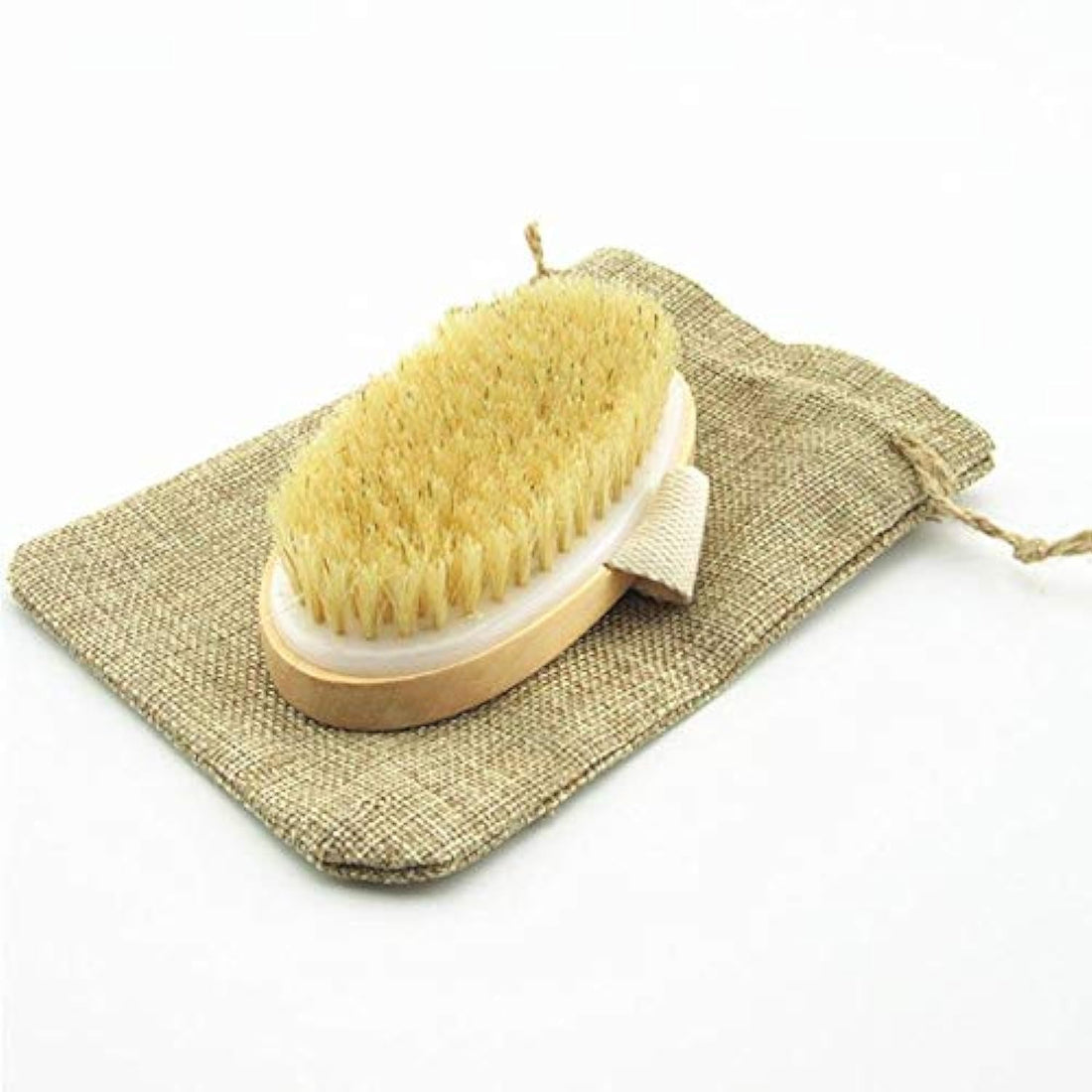 Hand Size Dry Brushing Body Brush for Face Foot Leg Exfoliator Skin Tightening Cellulite Massager