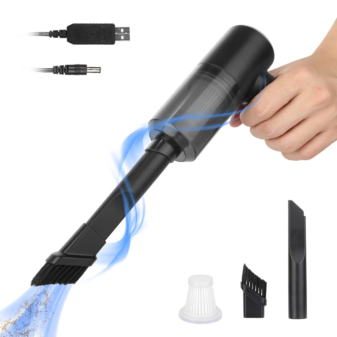 Handheld vacuum cleaner cordless uplayteck keyboard vacuum mini car hoover cleaner with led lighting super lightweight 0.66lb/30min working/45w handheld mini vacuum for desk stairs pet and carpet