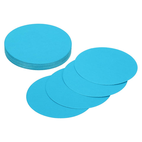 MECCANIXITY 24 Pcs Circle Card Stock, 2 Inch Round Cutouts Paper Thick Cardboard Circles for Crafts Paint Supply DIY Projects Bulletin Board Decor, Sky Blue