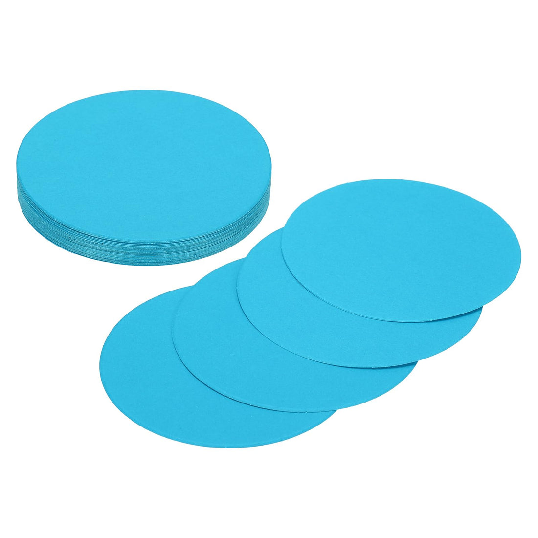 MECCANIXITY 24 Pcs Circle Card Stock, 2 Inch Round Cutouts Paper Thick Cardboard Circles for Crafts Paint Supply DIY Projects Bulletin Board Decor, Sky Blue