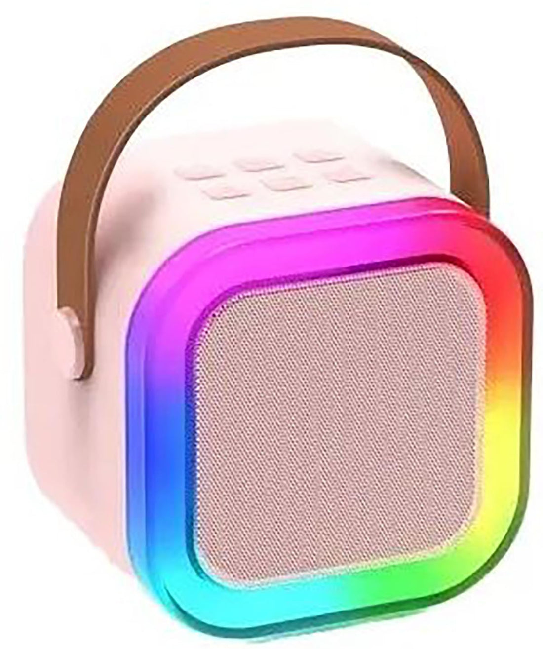 KM Technology Bluetooth Speaker BDT_AN-12 with RGB Light Support Hands-free Call, USB Drive, TF Card, AUX, FM Radio, WithOut Microphone - Pink