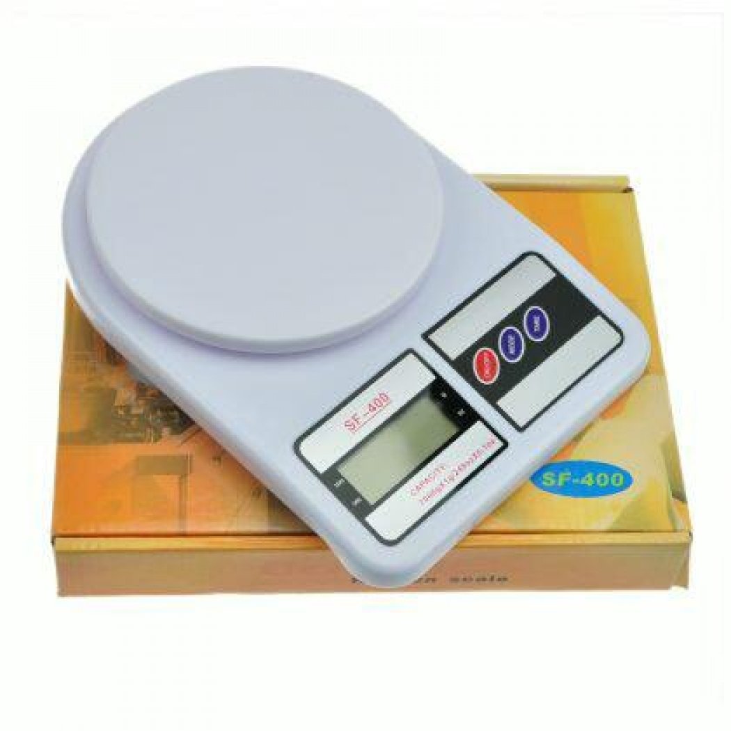 Portal Krevia New Electronic Kitchen Digital Weighing Scale 10 Kg LCD Light Display Weight Measure Liquids Flour Etc, white, Medium