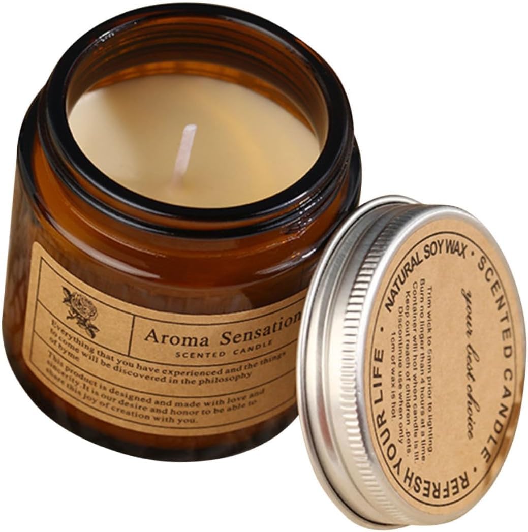 Rose Sandalwood Scented Candle Smokeless Decorative Aromatherapy Candle for Home Parties Festivals Romantic Ambiance Handmade Plant Wax Small Tea Light