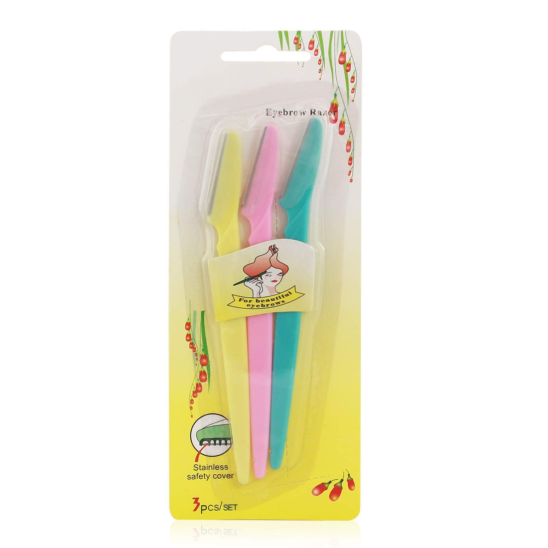 Eyebrow Shaper Manual Razor for Women - Pack of 3 Pieces