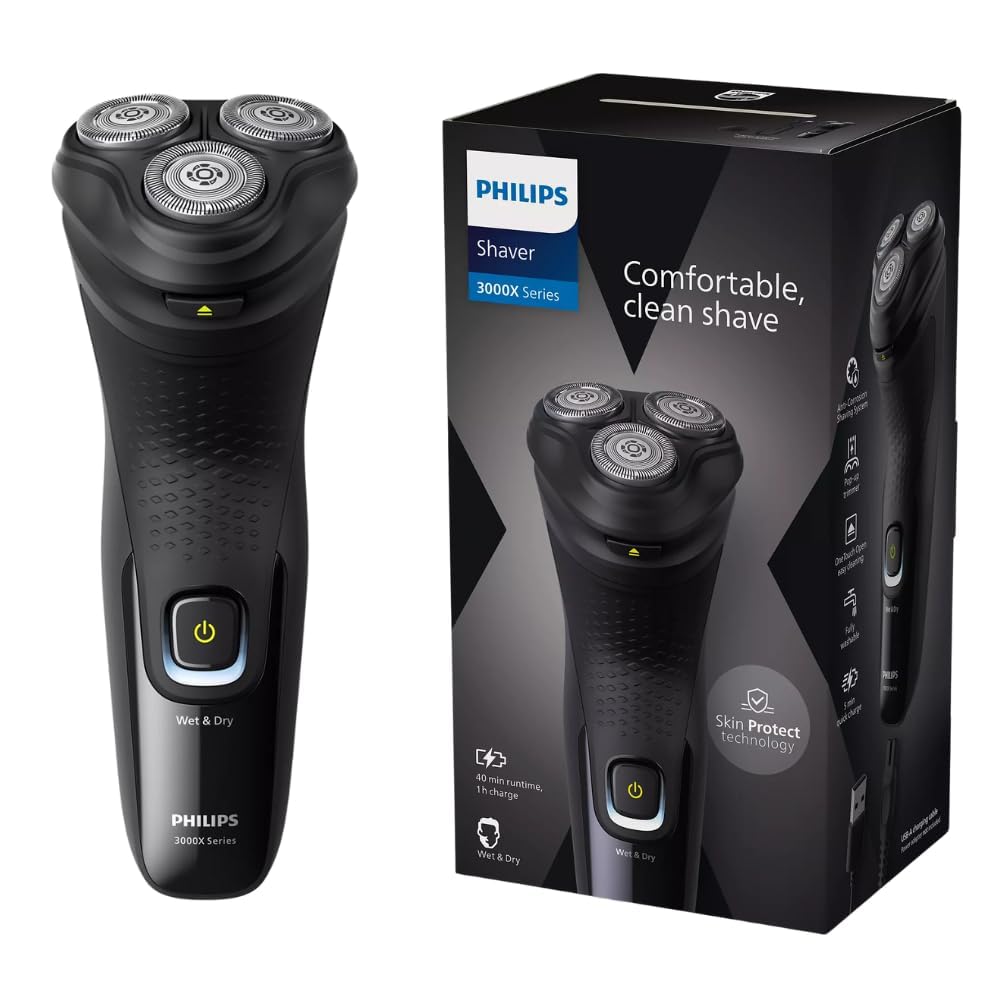 Philipsshaver 3000X Series Wet & Dry Electric Shaver X3021/00, 2 Years Warranty