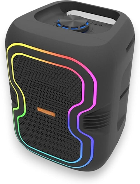 GN-08 WavePro Wireless Portable Bluetooth Speaker – RGB LED, Deep Bass, USB/SD Support, Mic Input, Hands-Free Calls, Voice Assistant Compatible