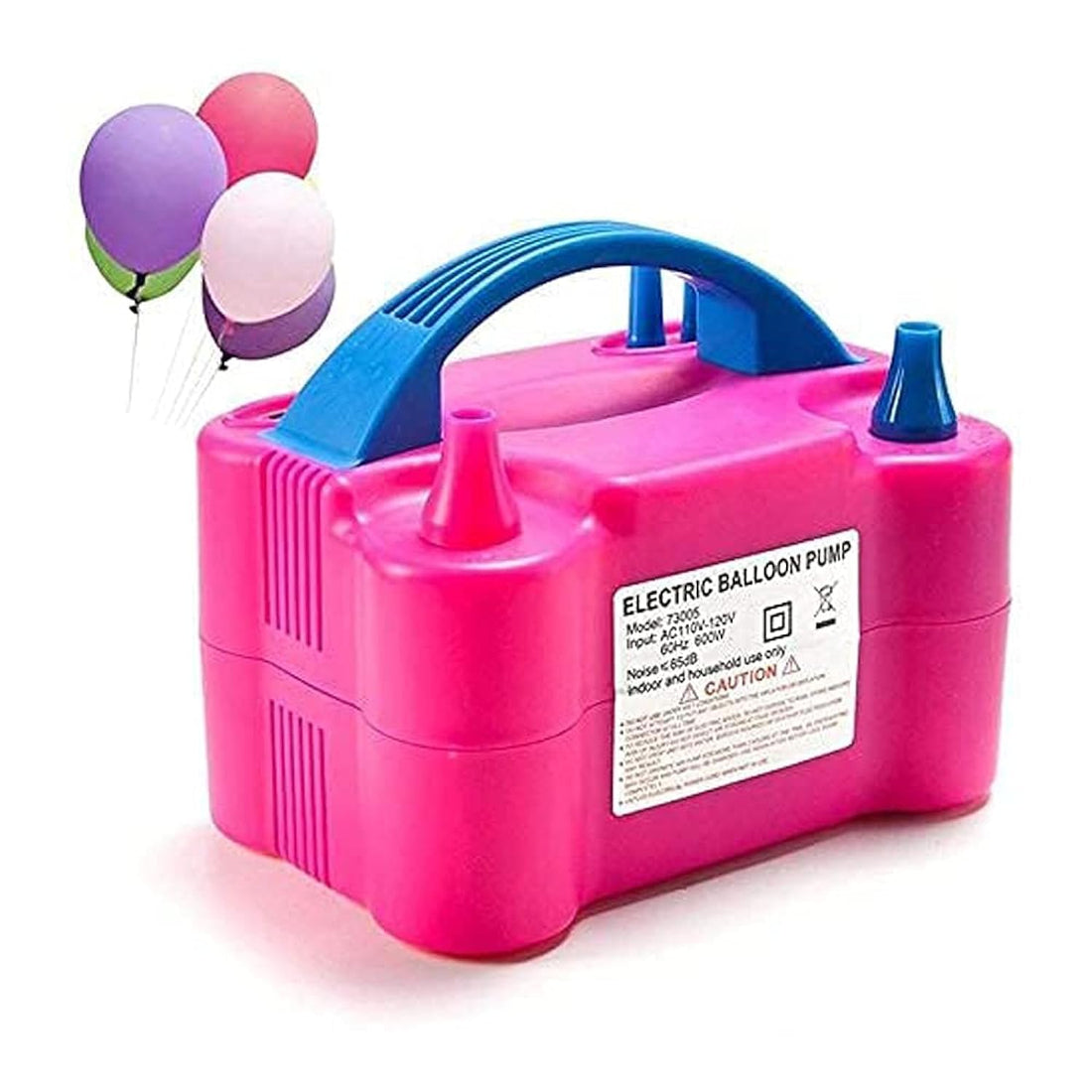 Showay Festnight 1 Electric Air Balloon Pump Portable Inflator Dual Nozzle Globos Machine Air Balloon Blower Buddy for Party Balloon Arch and Column Stand EU Plug, HT508