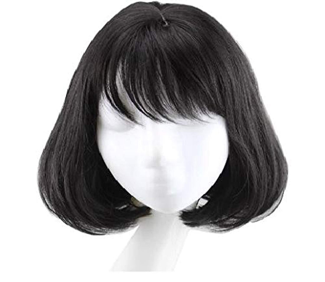no logo Short black female wig