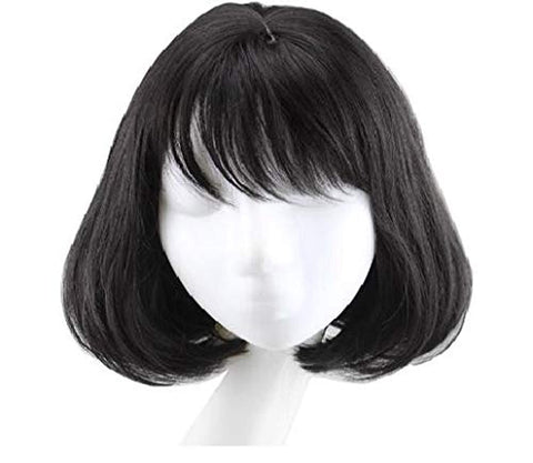 no logo Short black female wig