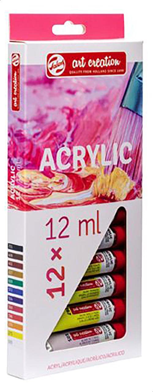 Talens Set Of 12 Pieces Art Creation Acrylic - Multicolor, 12 Ml