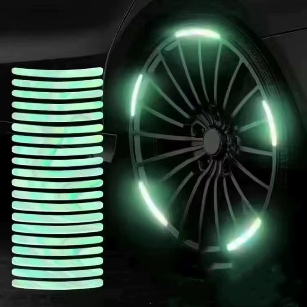 Phosphorescent Light Sticker - Set for Car & Bicycle Wheels - Ensure Your Safety at Night! - Generic