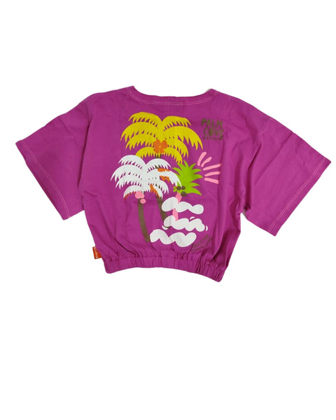 Jodi Mini | Palm Blouse | Fushia | Sutitable for Girls