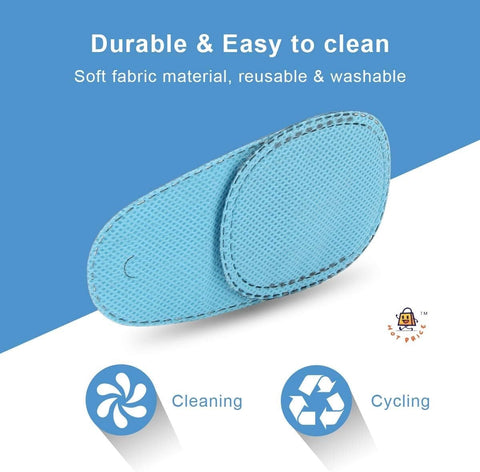 Eye Patches for Kids, Amblyopia Eye Patches for Glasses, Corrective Eye Patch, Universal for Boys and Girls, Hypo-Allergenic Cloth, 3 * 2 Pcs Eye Patch(Blue)