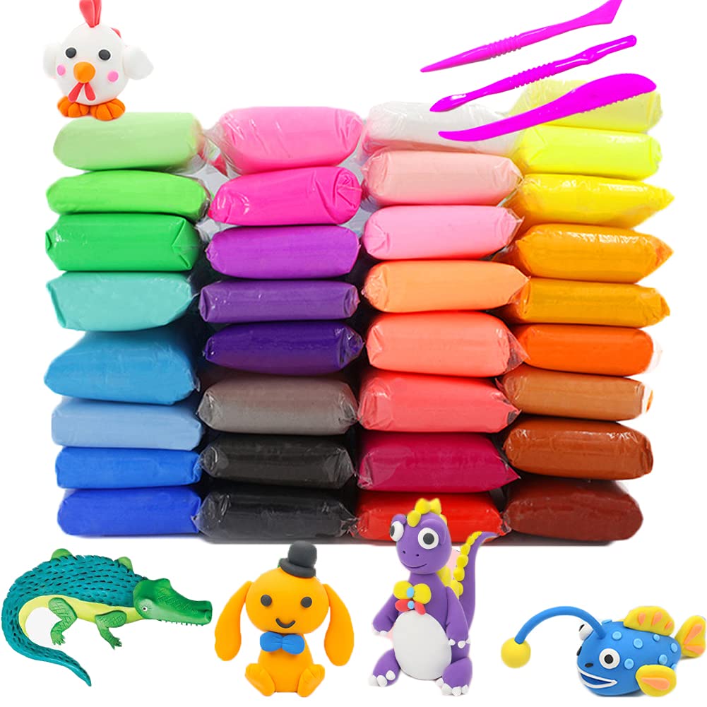 Anyumocz Soft Clay Air Dry Molding for Slime 36 Color