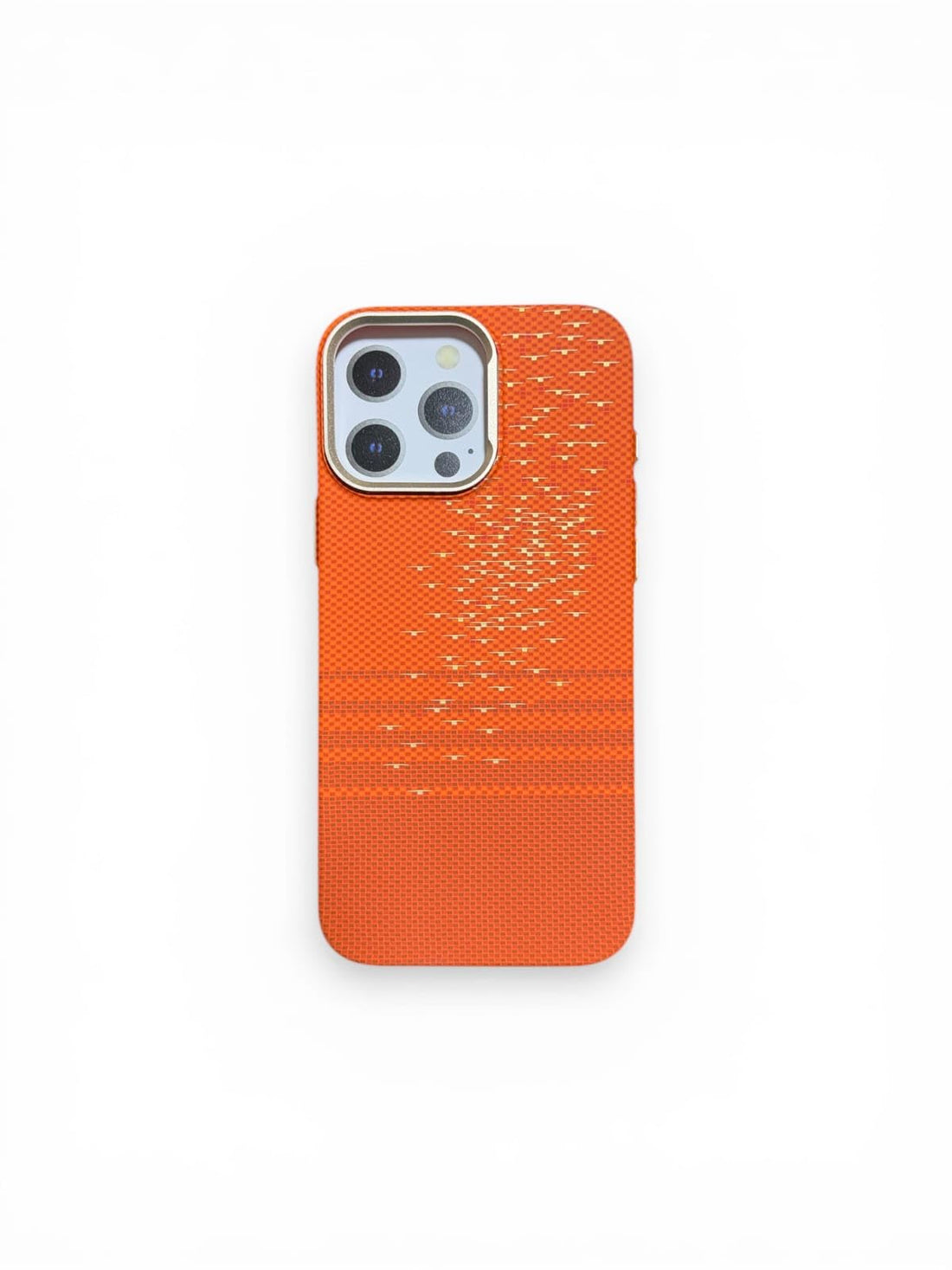 Luxury Kevlar-Style 600D Carbon Fiber Case for iPhone 16 Pro Max, MagSafe Compatible, Ultra-Slim, Military-Grade Protection (Mid Orange, iPhone 16 Pro Max)