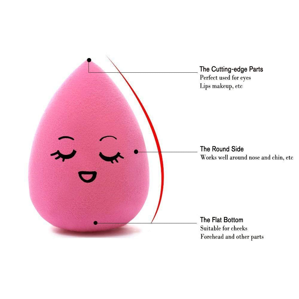 5 Pieces Makeup Sponge Set - Blender Beauty Foundation Blending Sponges, Multicolored