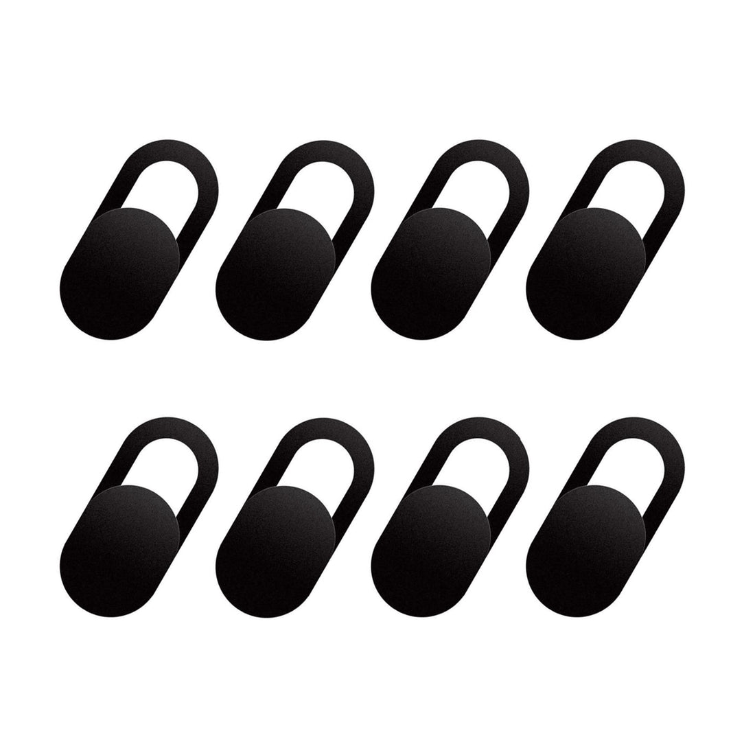 EXFEA [Pack of 8] Webcam Cover, Camera Cover, Camera Slider, Ultra Thin, for Laptop, PC, Smartphones, Tablets, etc. Mobile Phone Accessories - Protect Your Privacy (Black)