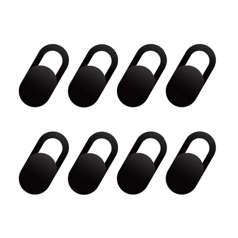 EXFEA [Pack of 8] Webcam Cover, Camera Cover, Camera Slider, Ultra Thin, for Laptop, PC, Smartphones, Tablets, etc. Mobile Phone Accessories - Protect Your Privacy (Black)