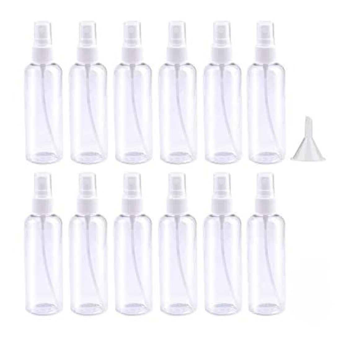 50ml Clear Plastic Spray Bottle,Fine Mist Sprayer, Refillable, MultiPurpose Bottle Container, Travel Spray Bottle for Liquids (12)