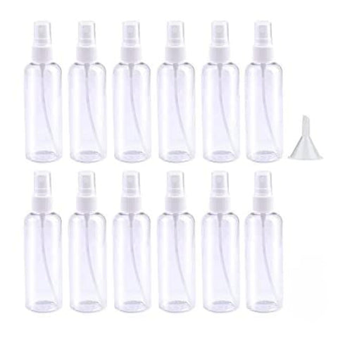 50ml Clear Plastic Spray Bottle,Fine Mist Sprayer, Refillable, MultiPurpose Bottle Container, Travel Spray Bottle for Liquids (12)