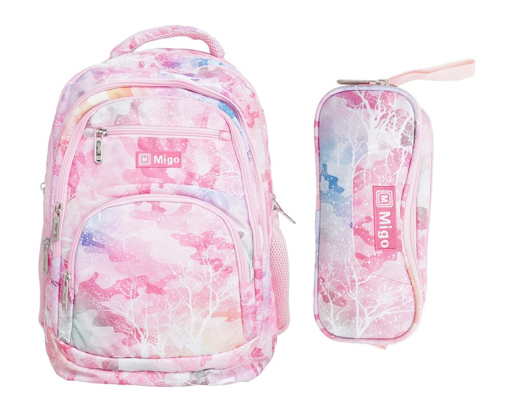 Migo Set Laptop School Backpack 18"+ Pencil Case