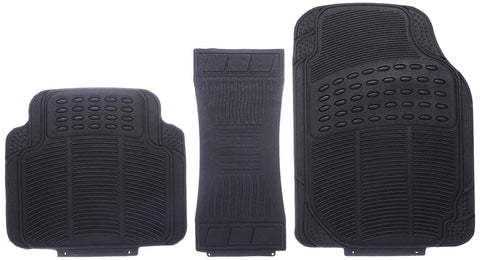Generic PVC Car Floor Mat Set, 5 Pieces - Black