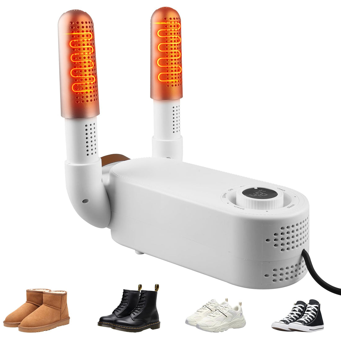 Electric Shoe Dryer, Boxing Glove Dryer, Shoe Dryer with Smart Timer Foldable Design, Quick Drying for Shoes, Boxing Gloves, Ski Boots