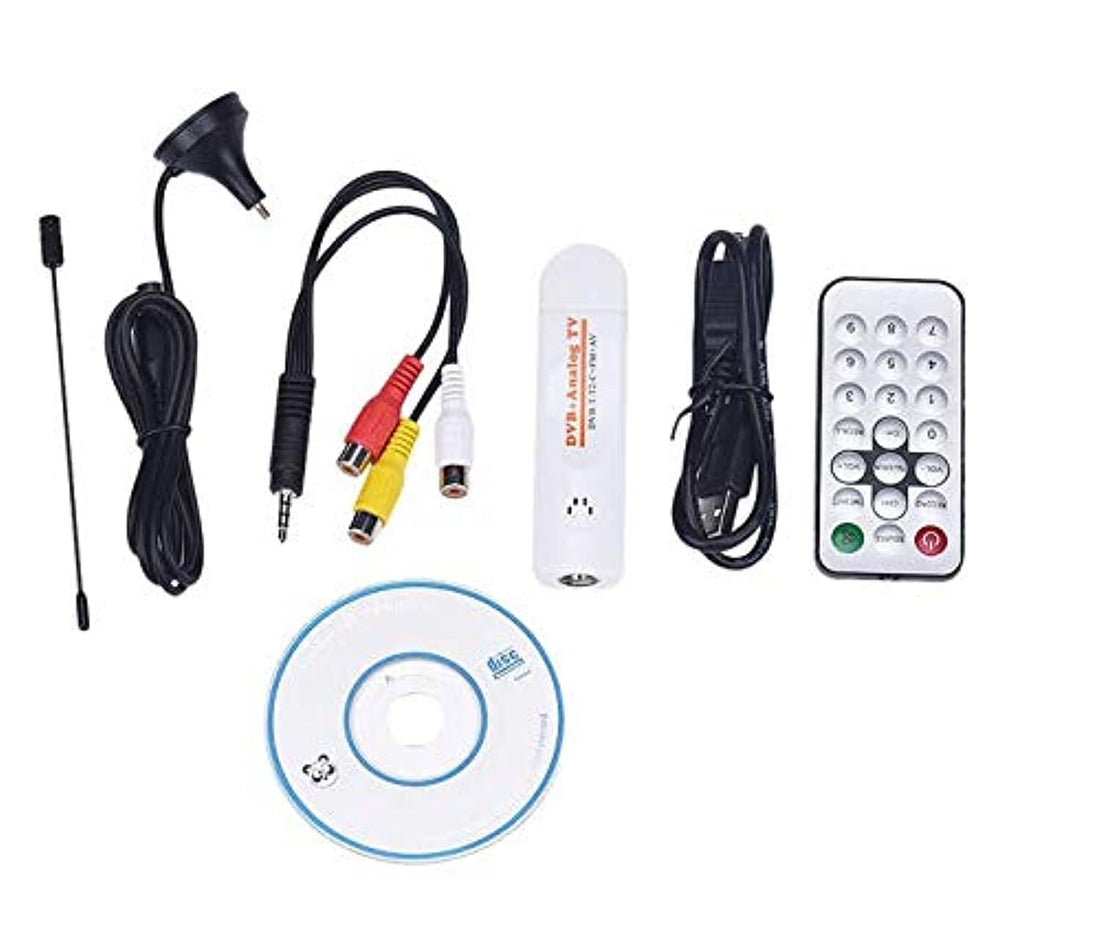 DVB T2 Analog USB TV Tuner Digital Satellite Receiver with Antenna Remote