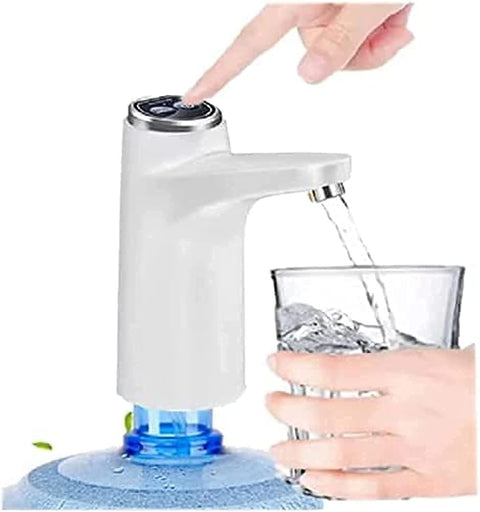 Touch Electronic Water Pump - USB Charging - Compatible with All Bottle Sizes - Automatic Lock Function (White)